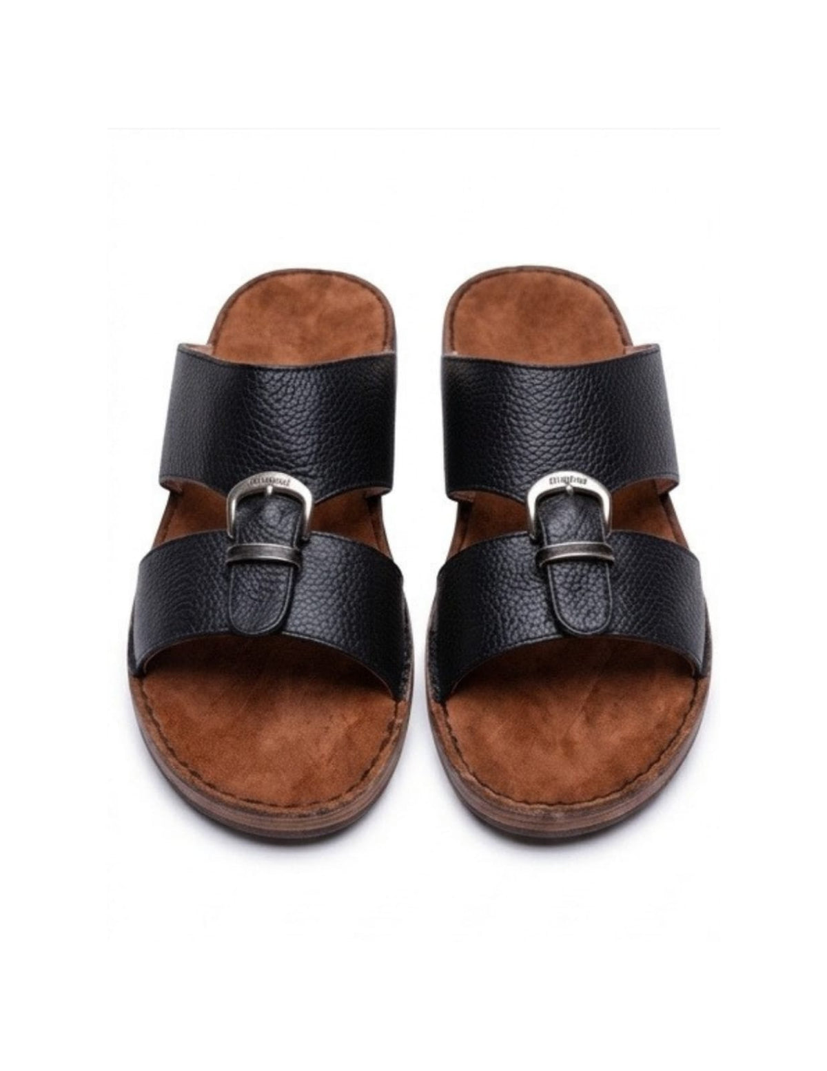 Classic Leather Arabic Sandals for Men - Black