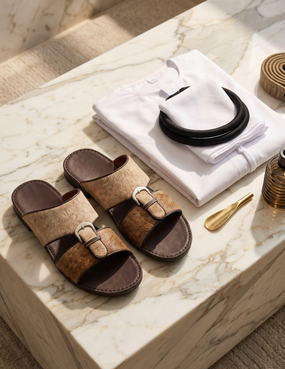 Classic Leather Arabic Sandals for Men